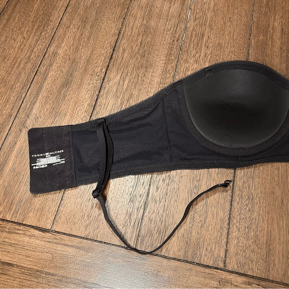 Tommy Hilfiger Longline Strapless Bra Black 34C Convertible Demi Bustier‎ Bundle - Picture 9 of 10